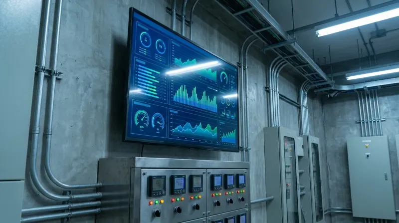 Representative electrical monitoring display in an industrial facility