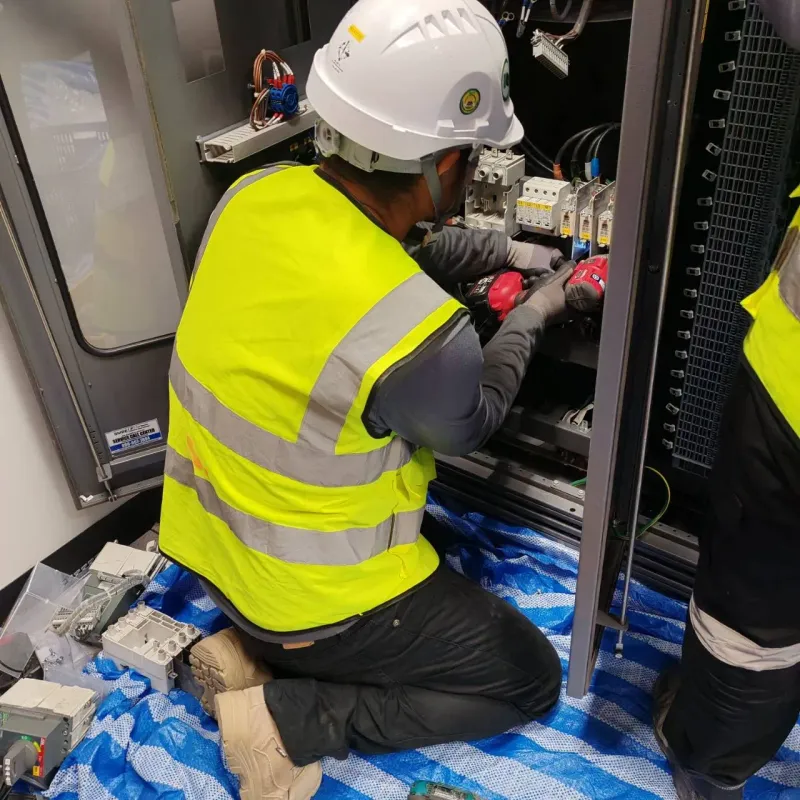 TERRA data center: electrical panel work