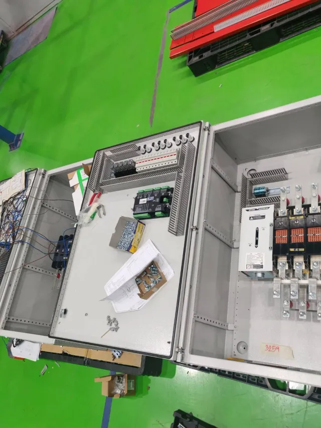 Electrical cabinet wiring and control components